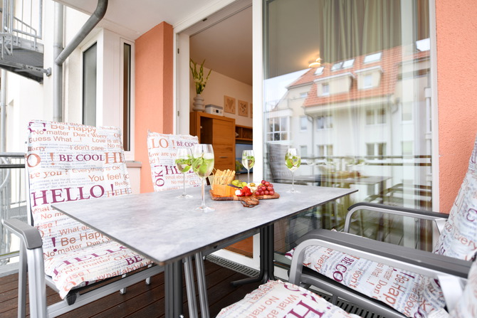 Ferienwohnung in Gro&szlig;enbrode - Seed&uuml;ne 4 - m&ouml;blierter Balkon