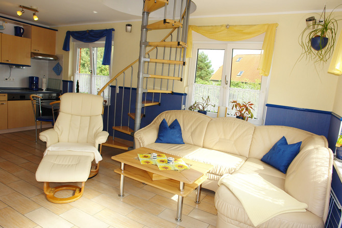 Ferienhaus in Ostseebad Heringsdorf - Kleines Möwennest - Wohnbereich