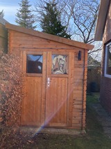 Ferienhaus in Ahrensb&ouml;k - Haus Bienenweide - Abschlie&szlig;barer Fahrradschuppen