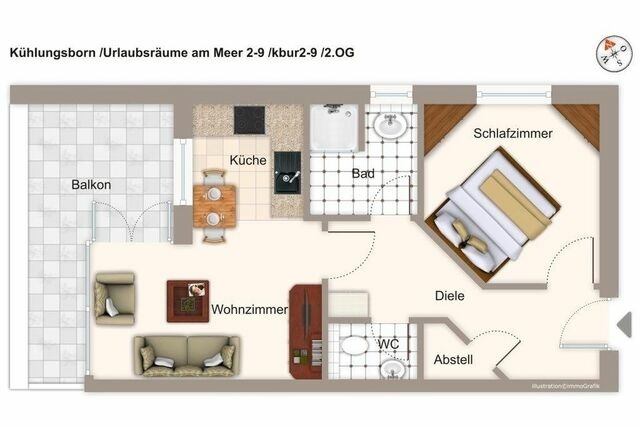 Ferienwohnung in K&uuml;hlungsborn - 9997- Urlaubstr&auml;ume Am Meer, WE 2.9 - Bild 10