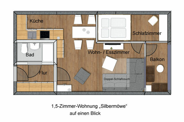 Ferienwohnung in Wendtorf - Whg. Silberm&ouml;we - Haus Nordlichter - Bild 7