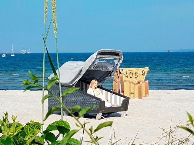 Ferienwohnung in Eckernf&ouml;rde - Schlafstrandkorb S&uuml;d-H&ouml;he Wellenbad - Bild 5