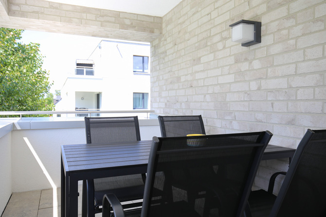 Ferienwohnung in Boltenhagen - Wei&szlig;e Villen Whg. 19 - &uuml;berdachter Balkon