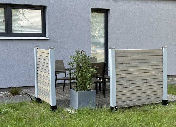 Ferienhaus in Pruchten - Ferienhus Darsskieker - Frühstücksterrasse